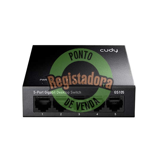 HUB SWITCH 5 PTOS CUDY  GS105 GIGABIT METAL   5X10/100M RJ45 PORTS/DESKTOP/METAL CASE GS105