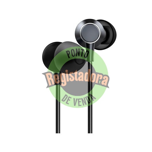 BLACK METALLIZED WIRED HEADPHONES