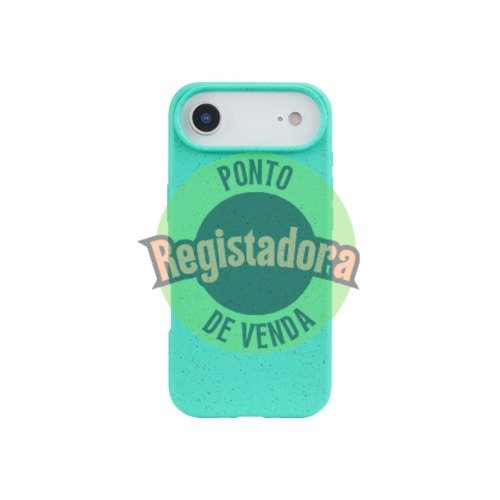 QCHARX BIODEGRADABLE CASE FOR IPHONE 17 TURQUOISE WHEAT STRAWBERRY + BIODEGRADABLE TPU - BPA AND TOXIN FREE QCHIP17BT