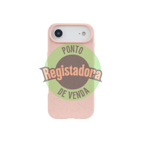 FUNDA QCHARX BIODEGRADABLE IPHONE 17 ROSA WHEAT STRAW+TPU BIODEGRADABLE-LIBRE BPA Y TOXICOS QCHIP17BRS