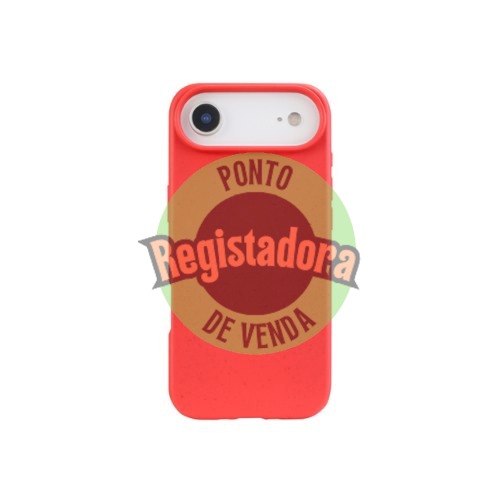 FUNDA QCHARX BIODEGRADABLE IPHONE 17 ROJO WHEAT STRAW+TPU BIODEGRADABLE-LIBRE BPA Y TOXICOS QCHIP17BRJ