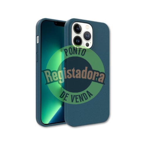 FUNDA QCHARX BIODEGRADABLE IPHONE 17 PRO AZUL WHEAT STRAW+TPU BIODEGRADABLE-LIBRE BPA Y TOXICOS QCHIP17PBAZ