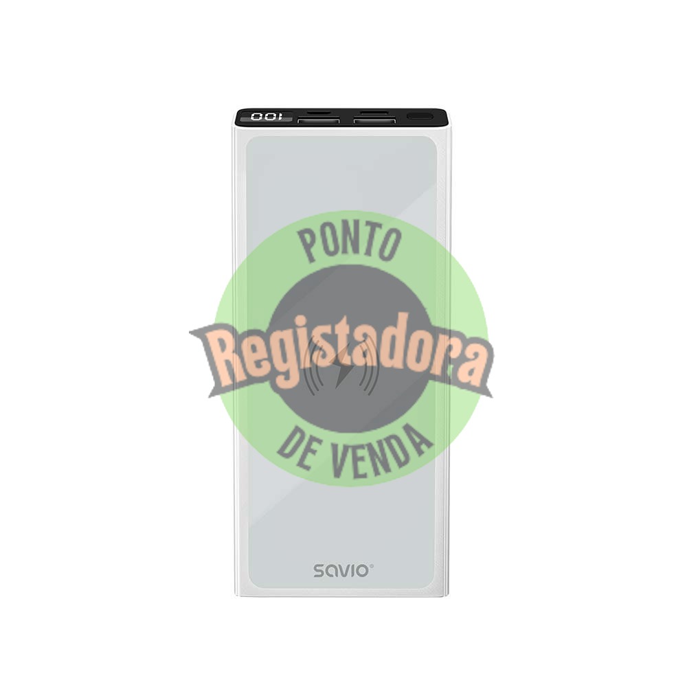 POWERBANK 10000 INDUCTION MAH SAVIO BA-06 WHITE