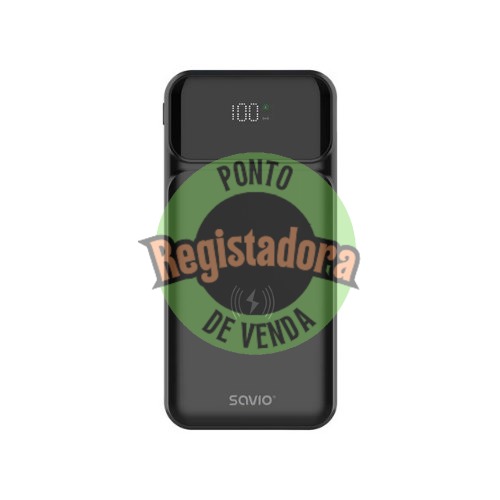 POWERBANK SAVIO BA-09 10000MAH QI CHARGING BLACK