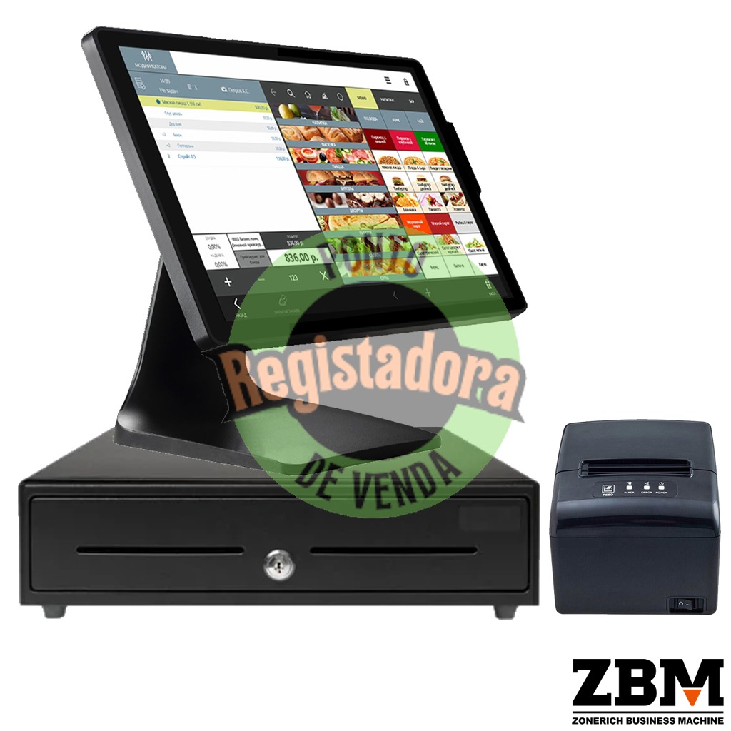 Pack - POS ZQ-T8356 I5 5300 / DDR4 8GB / SSD 120GB / Touch 15.6" / Impressora Térmica S260M / Gaveta Dinheiro C410F / W11 PRO