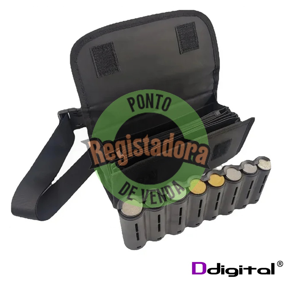 Bolsa Cintura Com Dispensador de Moedas e Espaço para Notas
