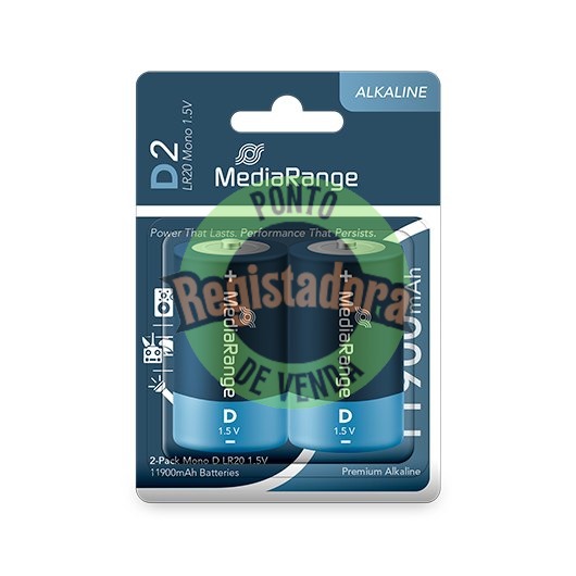 MEDIARANGE MONO-D ALKALINE BATTERIES