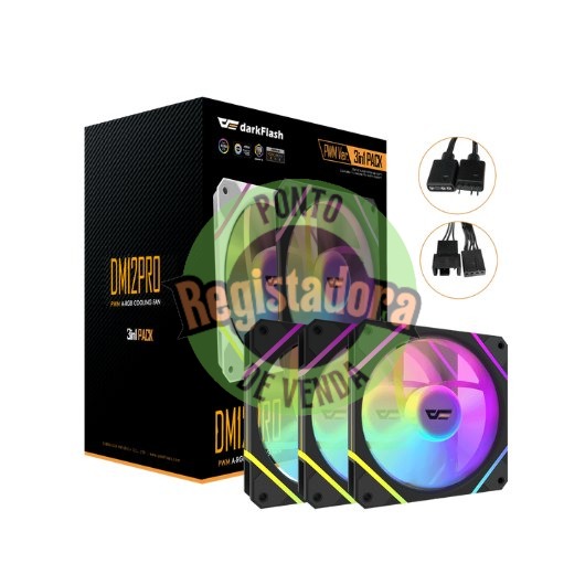 DARKFLASH DM12 PRO 3-IN-1 BLACK FAN