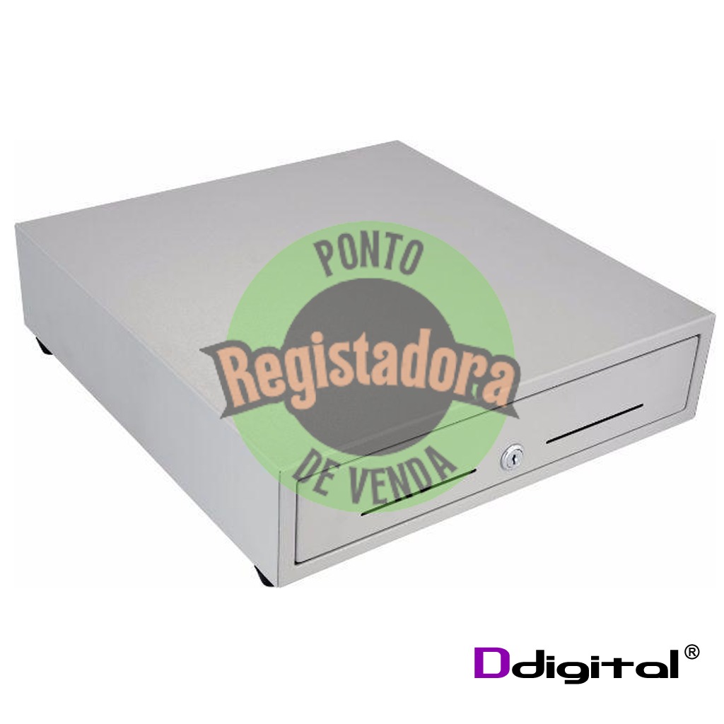 Gaveta Dinheiro Metálica Branca 4N/8M - MK-410W - 410x420x100