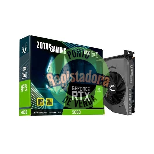 VGA ZOTAC RTX 3050 ECO SOLO 8GB GDDR6  1FAN/HDCP/3XDP1.4/HDMI2.1 ZT-A30500R-10L