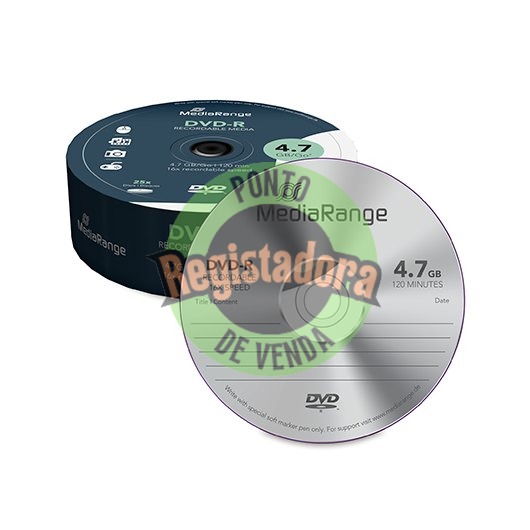 MEDIARANGE DVD-R MR403 4.7GB 25PCS CONSUMABLE