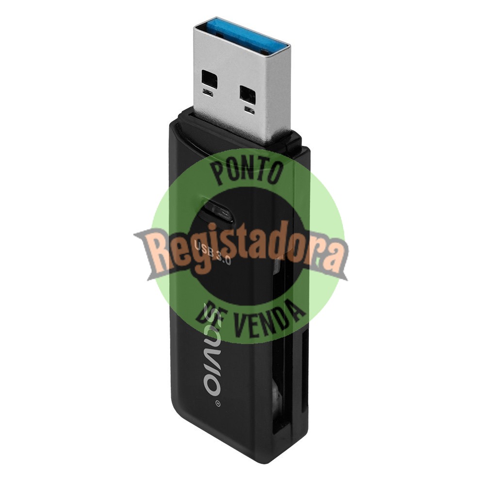 SD CARD READER - USB 3.0 BLACK SAVIO AK-64