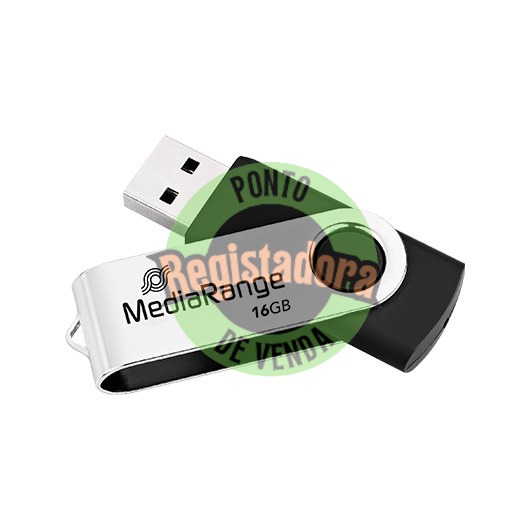 PENDRIVE 16GB USB 2.0 MEDIARANGE SILVER-BLACK