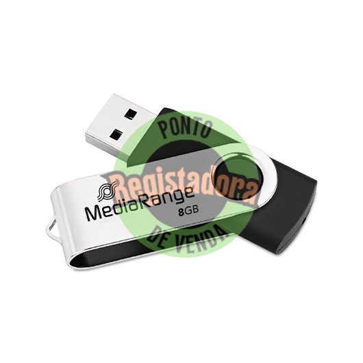 PENDRIVE 8GB USB 2.0 MEDIARANGE SILVER-BLACK