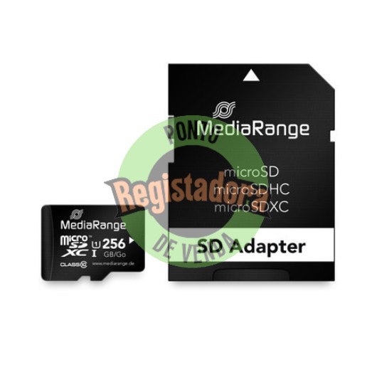 MICRO SDXC MEMORY 256GB MEDIARANGE + SD ADAPTER
