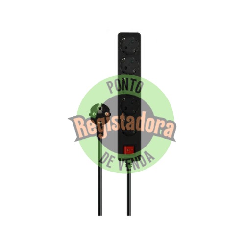 SAVIO LZ-15 BLACK 5-OUTLET POWER STRIP