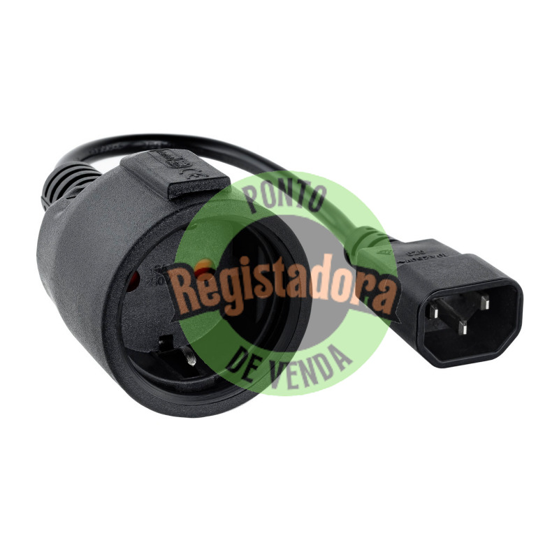 Nanocable Cabo Adaptador C14/M a CEE7/H, 25cm