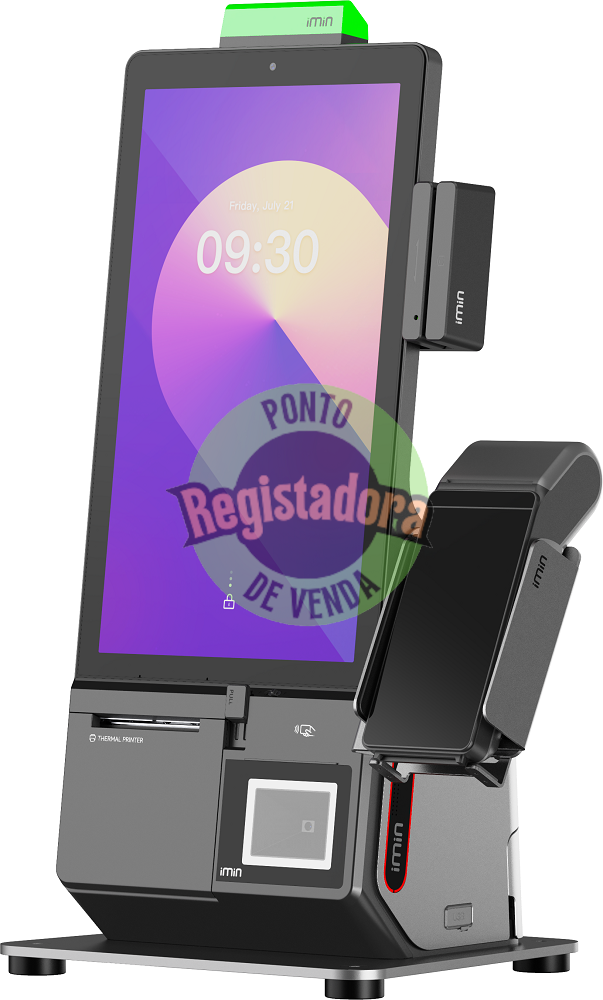 iMin Heron 1 mini (Retail Edition) Android 15 8-Core, 2.0GHz 15.6" WiFi 6 BT NFC 80mm Printer Single Camera Retail Scanner GMS Black 4GB+64GB EU PLUG F