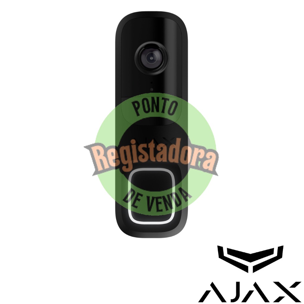 AJAX - Campainha 4 MP com IA integrada, detetor PIR - Black