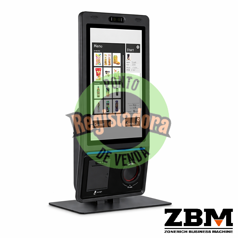 Quiosque ZQ-HM2000 - Intel J6412/ 8GB DDR4 / SSD 128GB / Impressora 80mm / 2D / NFC / Touch 21.5" / W11 PRO / Black