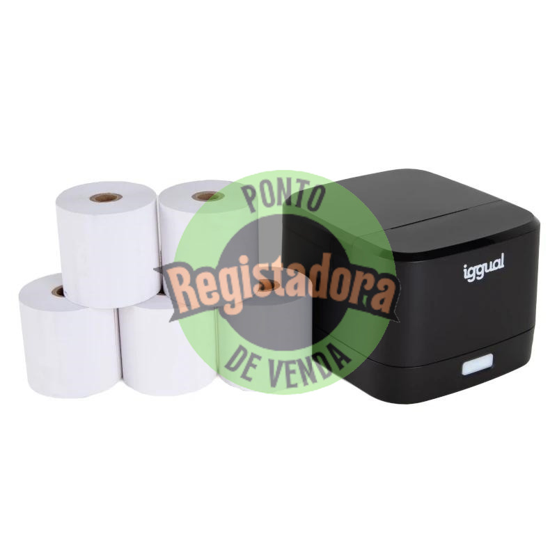 iggual Kit impressora térmica TP EASY 58 + 5 rollos