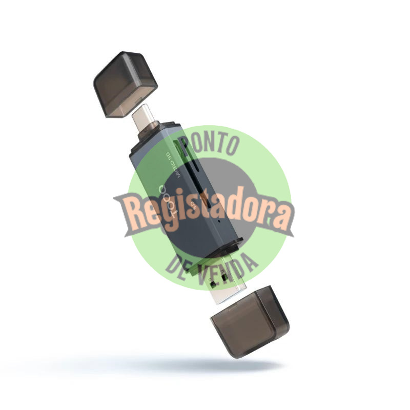 Tooq TQR-3001G Leitor USB3.0 (USB-C+USB-A) SD/TF