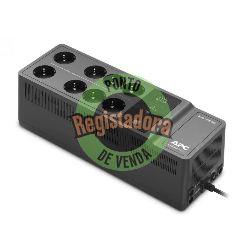 APC Back UPS 650VA/400W 8 tomadas Schuko USB A+C
