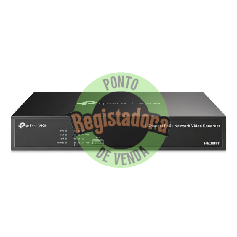 VIGI Gravador IP NVR1004H-4P Rack 01 HDD 04 C PoE