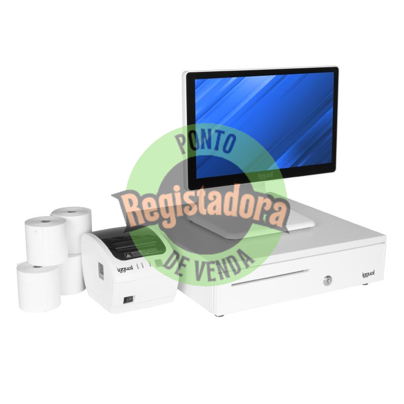 Pack completo TPV branco 15,6" N100 30PW EASY80W