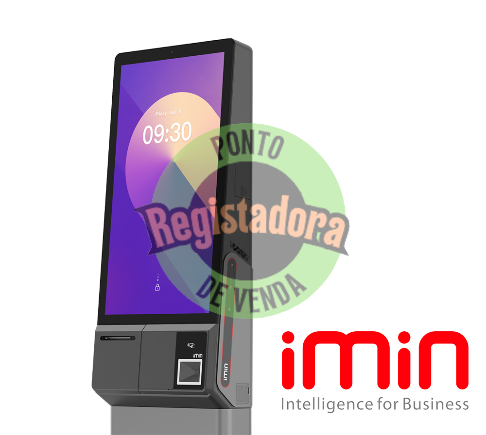 iMin Heron 1 Android 15 8-Core, 2.0GHz 23.8" WiFi 6 BT NFC 80mm Printer Single Camera Standard Scanner GMS Black 4GB+64GB EU PLUG F