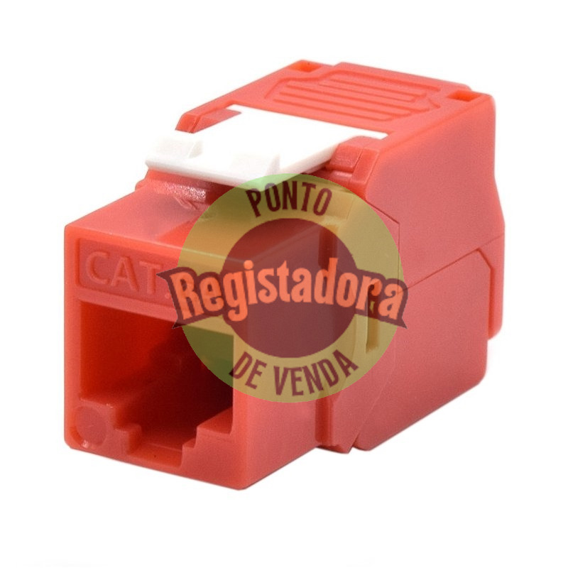 WP Keystone Cat. 6a UTP RJ45/Fêmea Vermelho