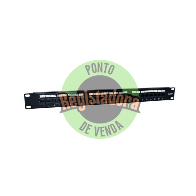2LAN Patch Panel 19" CAT6A 24 Portas UTP