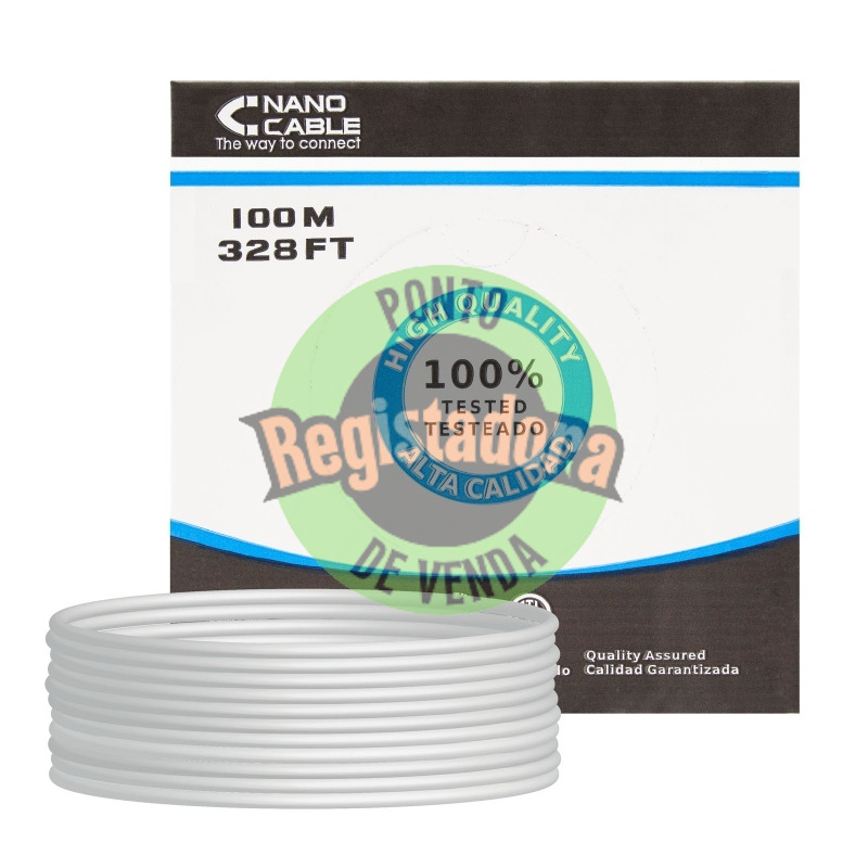 Nanocable Bobina Cabo RJ45 CAT6 FTP 100M Cobre