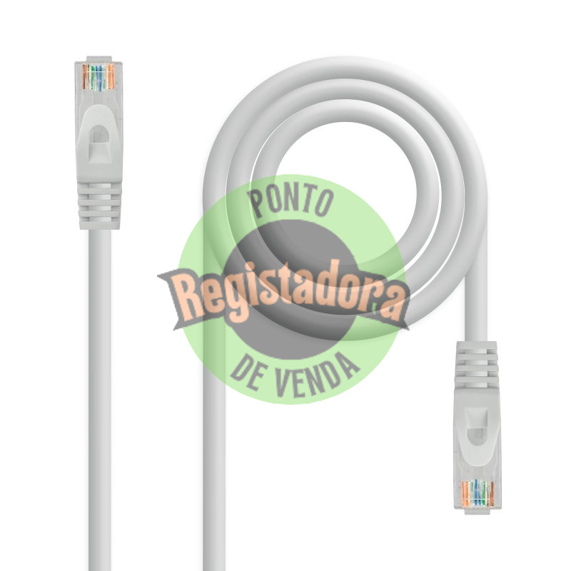 Nanocable Cabo de rede cat. 6A LSZH/UTP 1,5 M Cinzento
