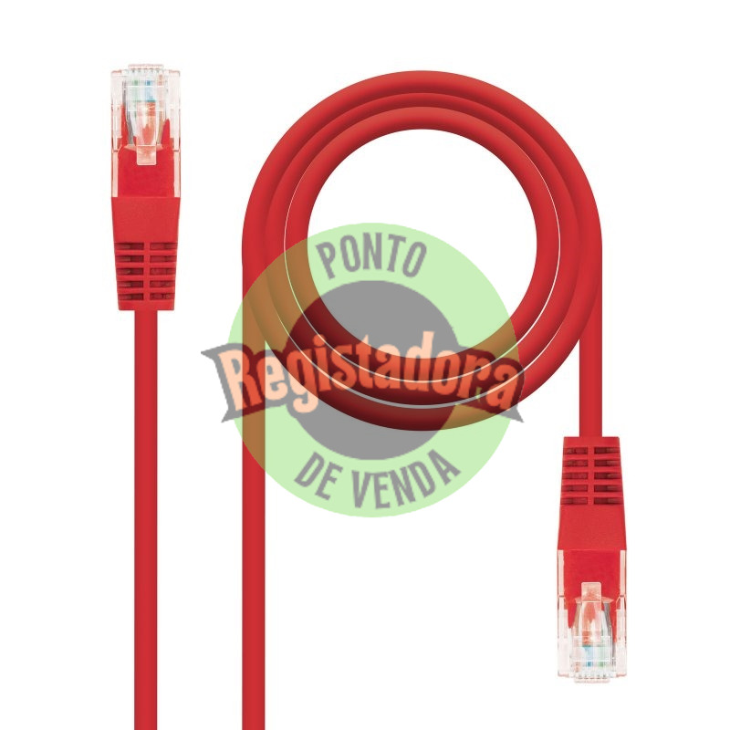 Nanocable Cabo de rede cat.6 UTP 25cm Vermelho