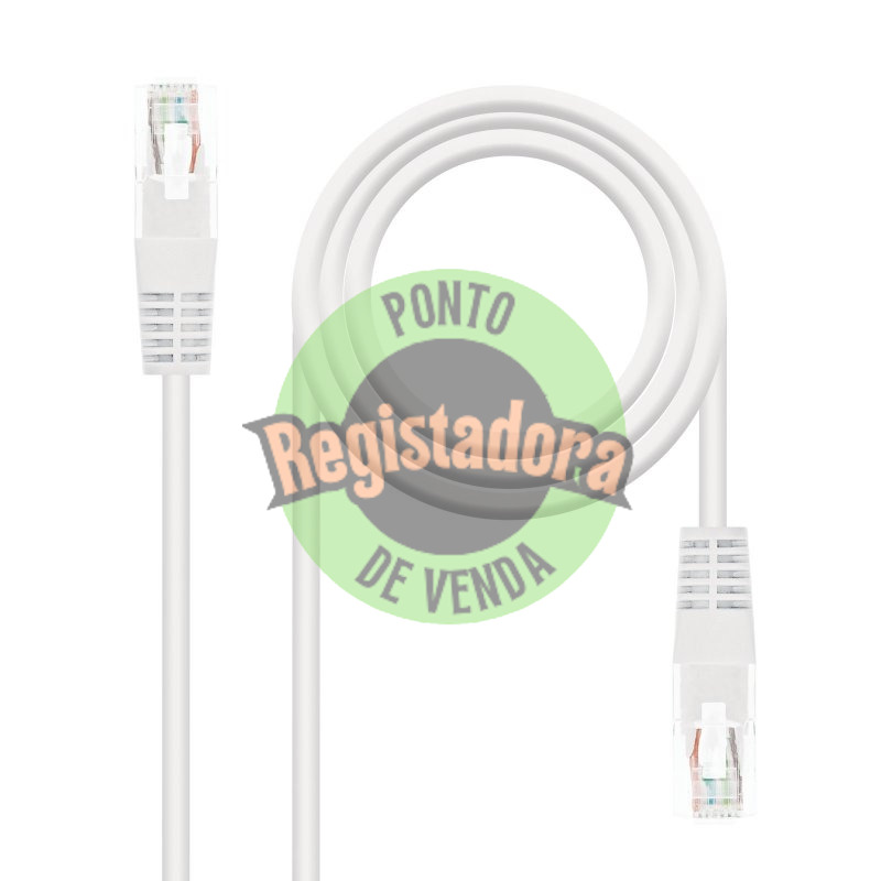 Nanocable Cabo de rede cat.6 UTP 25cm Branco