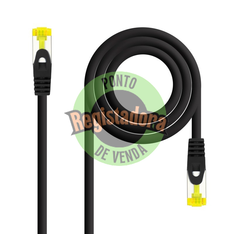 Nanocable Cabo de rede LSZH Cat.6A SFTP 25cm Preto