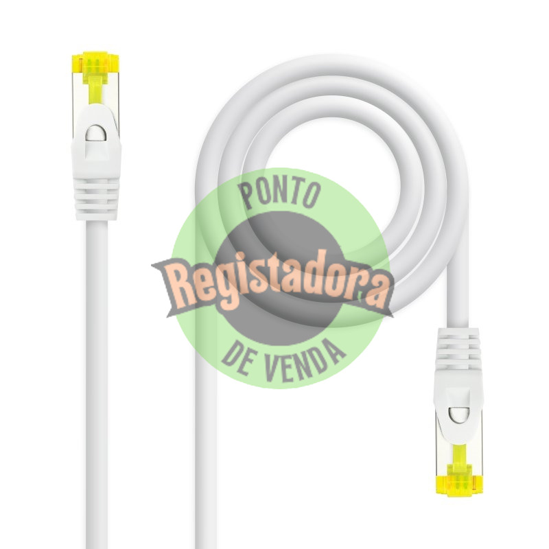 Nanocable Cabo de rede LSZH Cat.6A SFTP 25cm Branco
