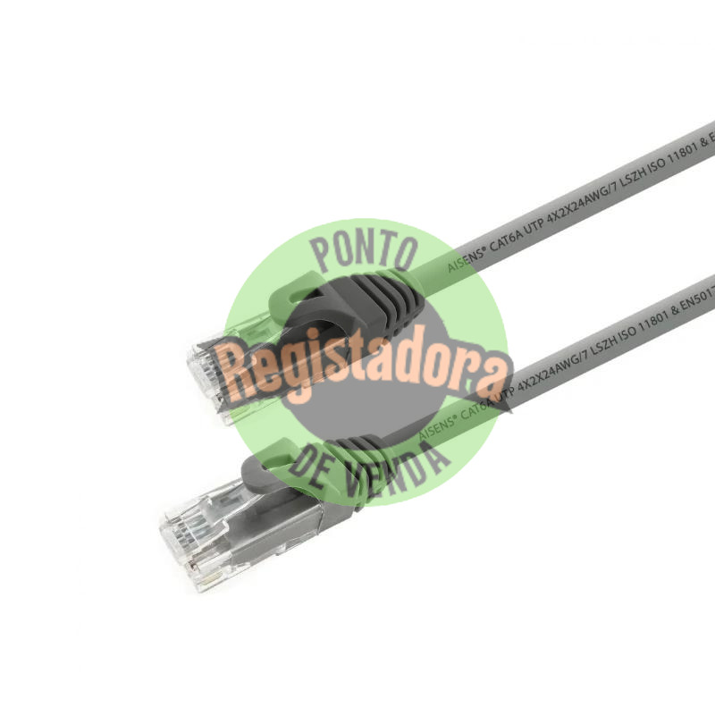 Aisens Cabo de rede Rj45 Cat.6A Utp Cinzento 3.0M