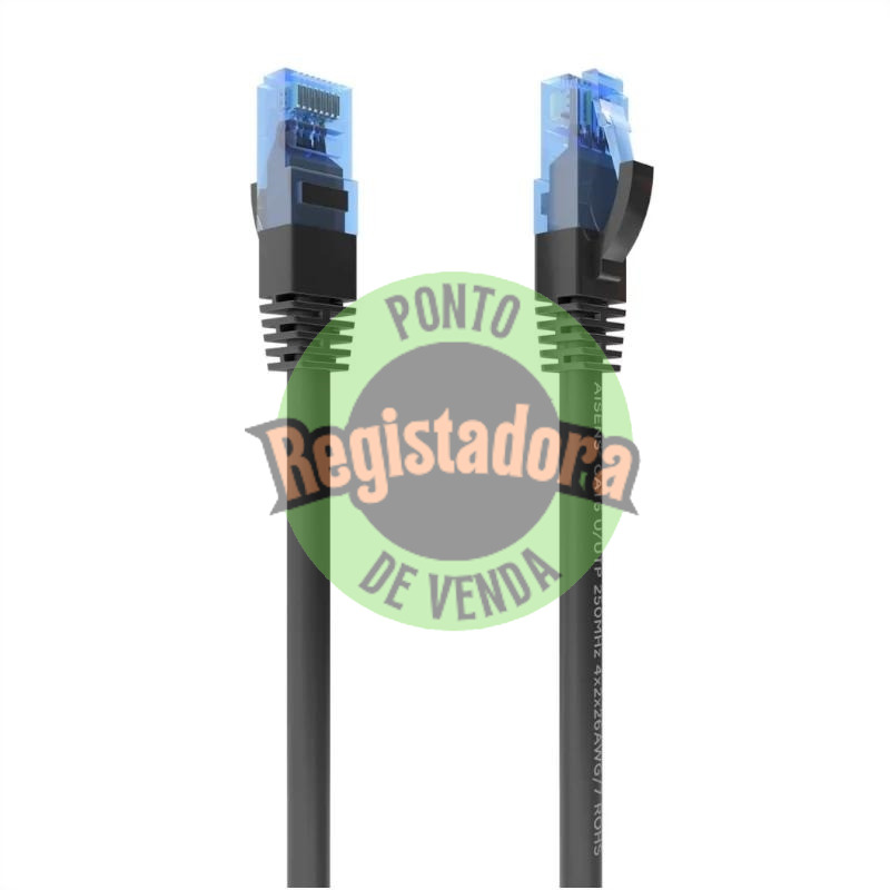 Aisens Cabo RJ45 CAT.6 UTP AWG26 CCA Preto 3.0m