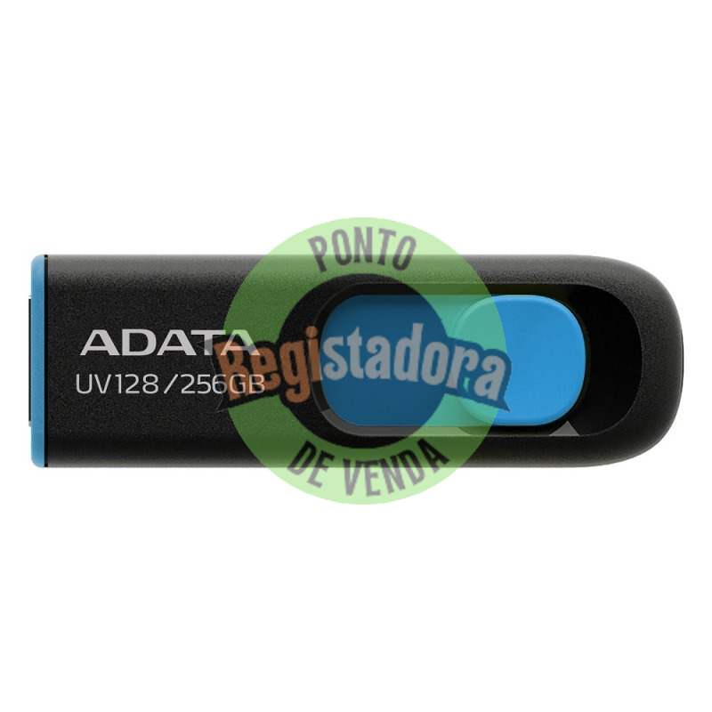 ADATA Lapiz Usb UV128 256GB USB 3.2 Preto/Azul