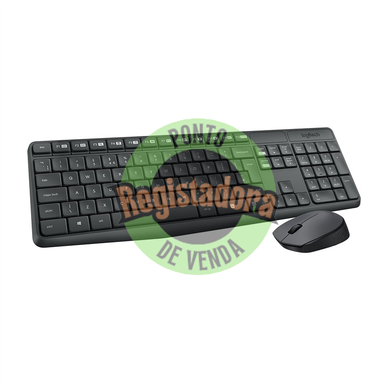 Logitech MK235 Teclado y rato sem fios Cinzento