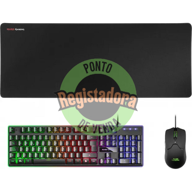 Mars Gaming Combo MCPX GAMING 3IN1 RGB Preto