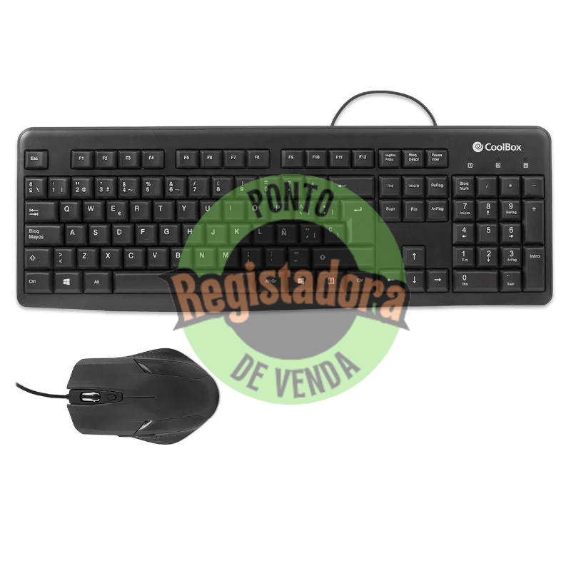 Coolbox Kit Teclado + Rato USB com fio