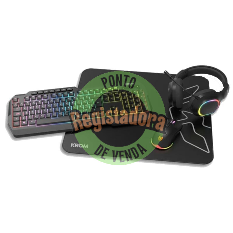 KROM KENTA PC Combo Gaming 4 en 1 RGB Preto
