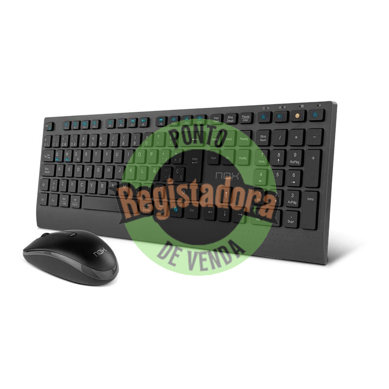 NOX LITE DUO Teclado+Rato sem fios Preto