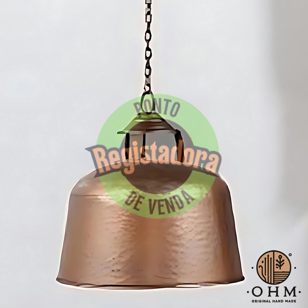 Candeeiro Ox em Metal Bronze Martelado