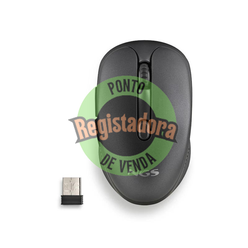 NGS Rato sem fios Recarregável Silencioso Preto