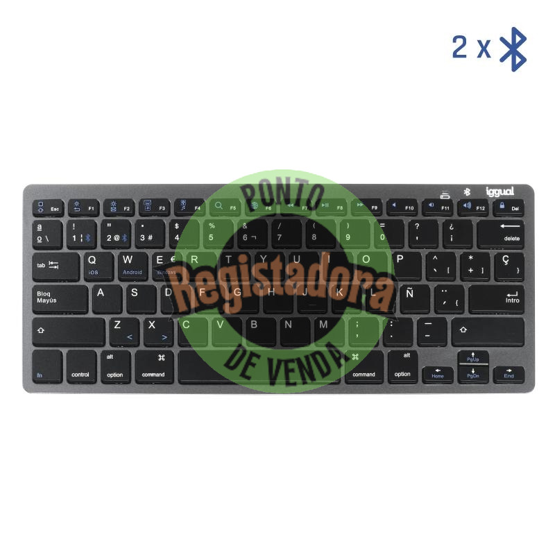 iggual Teclado Bluetooth Slim TKL-BT preto 2 canal