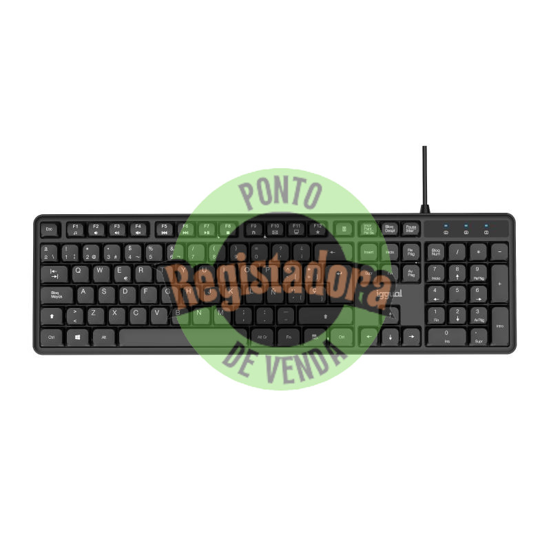 iggual Teclado USB padrão CK-SILENT-105T preto
